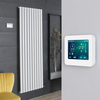 Radiateur vertical électrique – 178, 4 x 59 cm – Blanc - Thermostat Wi-Fi écran tactile - Design moderne - Vitality Ardus - Hudson Reed