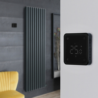 Radiateur vertical électrique – Anthracite – 178, 4 x 59 cm - 2 rangs - Avec thermostat Wi-Fi - Vitality Ardus - Hudson Reed