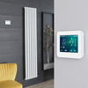 Radiateur vertical électrique – Blanc – 178, 4 x 35, 4 cm - Thermostat Wi-Fi écran tactile - Design moderne - Vitality Ardus - Hudson Reed
