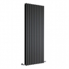 Radiateur vertical noir eau chaude - 175 x 65 cm - Acier anthracite - 2000W - Double coeur - Mural - Hudson Reed Quinn