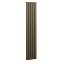 Radiateur vertical plat design - 178 x 35 cm - Acier bronze métalissé - Chauffage eau moderne - Double coeur - Hudson Reed Delta