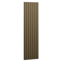 Radiateur vertical plat design - 178 x 49 cm - Acier bronze métalissé - Chauffage eau moderne - Double coeur - Hudson Reed Delta