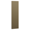 Radiateur vertical plat design - 178 x 49 cm - Acier or laiton métalissé - Chauffage eau moderne - Double coeur - Hudson Reed Delta