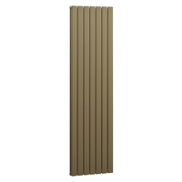 Radiateur vertical plat design - 178 x 49 cm - Acier or laiton métalissé - Chauffage eau moderne - Double coeur - Hudson Reed Delta