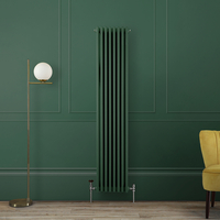 Radiateur vertical style fonte - 180 x 38 cm - Vert - Triple rangs - Chauffage central - Design rétro - Windsor - Hudson Reed