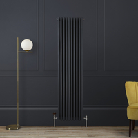 Radiateur vertical style fonte - 180 x 47 - Gris - 3 rangs - Design rétro - Windsor - Hudson Reed