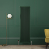 Radiateur vertical style fonte - 180 x 56 cm - Vert - Triple rangs - Chauffage central - Design rétro - Windsor - Hudson Reed