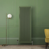 Radiateur vertical style fonte - 180 x 65 cm - Vert - Triple rangs - Design rétro - Chauffage central - Windsor - Hudson Reed
