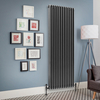 Radiateur vertical style fonte - 3 rangs – 180 x 65 cm – Design rétro - Étain – Windsor - Hudson Reed