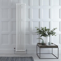 Radiateur Vertical Style Fonte Blanc Windsor 180cm x 38cm x 6, 8cm 1245 Watts