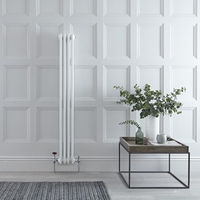 Radiateur vertical style fonte rétro – Blanc – 150 cm x 20 cm - Windsor