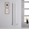 Radiateur Vertical Étroit - 140 x 23cm - Eau Chaude - Acier Blanc Moderne