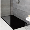 Receveur de douche plat - 120 x 90 cm - Résine texturée - Gris anthracite - Hudson Reed
