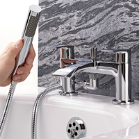 Robinet bain douche - Sur plage - Douchette - Bec remplisseur - Laiton chromé - Hudson Reed