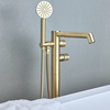 Robinet Bain Douche Ilot - Moderne - Design Minimaliste - Laiton or doré - Hudson Reed Lune