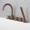Robinet bain douche moderne – 5 trous de robinetterie – Bronze huilé - Como