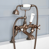Robinet Bain Douche Rétro – Commande Croisillons – Bronze huilé - Elizabeth