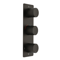 Robinet de douche thermostatique avec inverseur - Noir – 3 fonctions - Design moderne - Lune - Hudson Reed