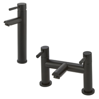 Robinet de lavabo haut et remplissage de baignoire - Design noir - Nero - Hudson Reed
