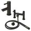 Robinet de lavabo rond et mitigeur de bain-douche - Noir - Nero - Hudson Reed