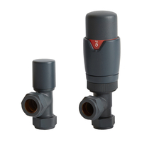 Robinet de Radiateur d’Angle Thermostatique – Design Anthracite - Hudson Reed