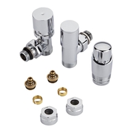 Robinet de radiateur thermostatique - Chromé - Adaptateurs multicouche 14mm