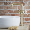 Robinet Haut pour Vasque - Industriel - Or doré Ancien - Hudson Reed