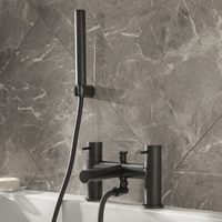 Robinet mélangeur bain-douche - Moderne - Noir – Remplisseur baignoire - Hudson Reed Otto