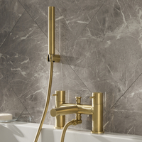 Robinet mélangeur bain-douche - Moderne - Or satiné – Remplisseur baignoire - Hudson Reed Otto