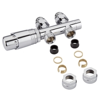 Robinet Radiateur Équerre Droit Thermostatique 3/4