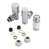 Robinet Radiateur Thermostatique Blanc & Chrome 3/4