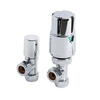 Robinet Thermostatique de Radiateur Angle ABS Laiton Finition Chromée