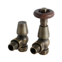 Robinets de radiateur d’angle thermostatique rétro (paire) – Laiton - Windsor