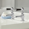 Robinets lavabo rétro - Commandes à levier – Chromé et Noir - Elizabeth