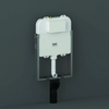 Réservoir à encastrer compact – 80 cm – Bâti support pour WC suspendu – Plaque grise – Bouton poussoir rectangulaire – RAK Ecofix