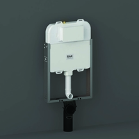 Réservoir à encastrer compact – 80 cm – Bâti support pour WC suspendu – Plaque cappuccino – Bouton poussoir rond – RAK Ecofix