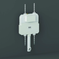 Réservoir à encastrer compact – 80 cm – Chasse d’eau frontale – Plaque blanche – Bouton poussoir rond – RAK Ecofix