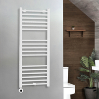 Sèche serviette électrique programmable Wifi - 120 x 50 cm - Design plat mural - Acier blanc - Hudson Reed