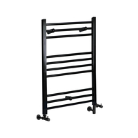 Sèche Serviette Noir - 80 x 50cm - Radiateur Mixte - Eau & Électrique