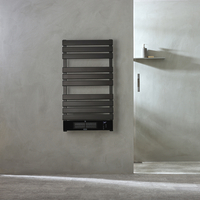 Sèche Serviette Soufflant - 100 x 55 cm - Électrique - 2000W - Noir - Radiateur Salle de Bains - Ecoso par Hudson Reed