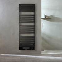 Sèche Serviette Soufflant - 163 x 55 cm - Électrique - 2200W - Noir - Radiateur Salle de Bains - Ecoso par Hudson Reed