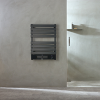 Sèche Serviette Soufflant - 79 x 55 cm - Électrique - 1800W - Anthracite - Salle de Bains - Ecoso par Hudson Reed