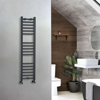 Sèche Serviettes - 120 x 30 cm - Design Haut,  Fin & Compact - Eau - Mural - Anthracite - Hudson Reed