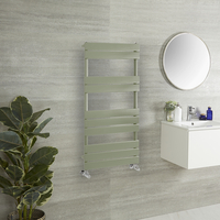 Sèche serviettes eau chaude - 100 x 60 cm - Mural - Acier vert sauge - Moderne - Hudson Reed