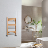 Sèche serviettes eau chaude - 80 x 50 cm - Acier jaune - Design mural moderne - Hudson Reed