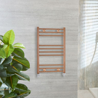 Sèche serviettes eau chaude - 80 x 50 cm - Cuivre metallisé - Moderne - Hudson Reed