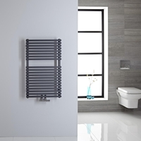 Sèche-serviettes eau chaude 83.5x50cm 304 watts Magera Anthracite