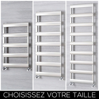 Sèche-serviettes en aluminium – Chrome brossé – Choix de tailles - Ordo