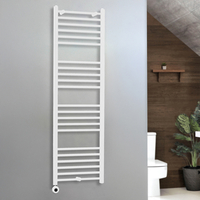 Sèche serviettes électrique blanc - 160 x 50 cm - Chauffage Salle de Bains Programmable Wifi - Acier plat - Format familial - Hudson Reed