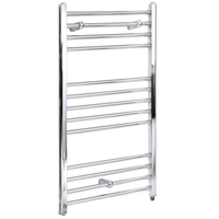 Sèche Serviettes Électrique Chromé - 100 x 50cm - Acier Inox Plat